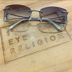 Boucheron 73 Rimless Sunglasses Custom w/ Light grey Lenses