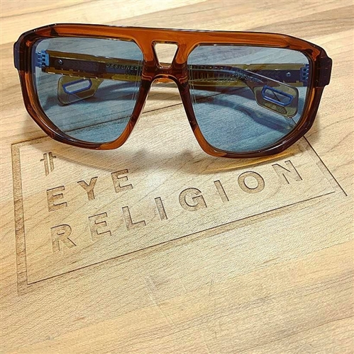 Brave Vision Sunseeker Sunglasses / Whiskey Brown Frame w/ Clear Blue Lenses