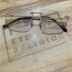 Fred Force 10 50032U Rimless Custom w/ Gold Transition Lenses