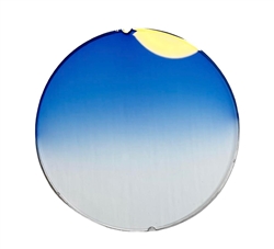 Light Blue Gradient Gold Flash Mirror Lenses