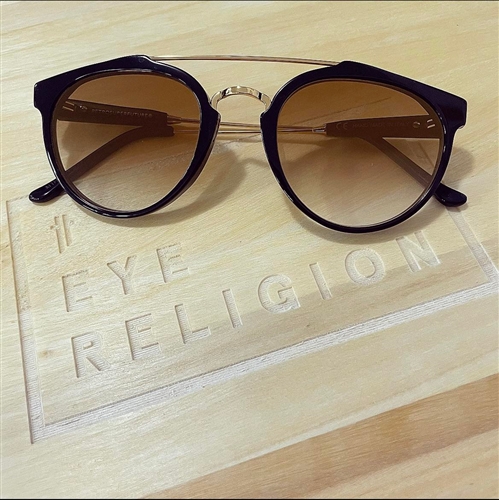 RetroSuperFuture Panama Black Custom Sunglasses w/ Saint-Denis Flash Lenses