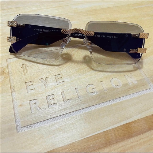 VWC VINTAGE WOOD COLLECTION LEGEND WOOD 24KT SUNGLASSES