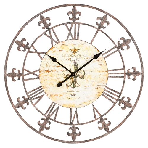 13813 - 36" Wrought Iron Wall Clock