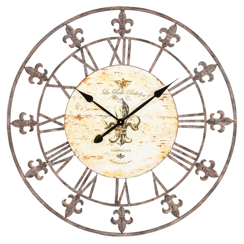 13813 - 36" Wrought Iron Wall Clock