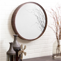 4868 - Harrison Rustic Metal Wall Mirror