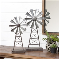 5124 - Farmhouse Windmill Table Top Decor (Set of 2)