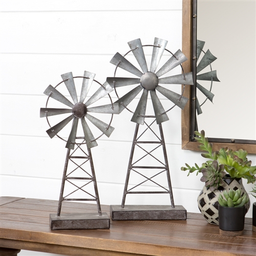 5124 - Farmhouse Windmill Table Top Decor (Set of 2)