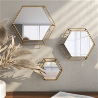 5216 - Shanton Hexagonal Wall Mirrors (Set of 3)