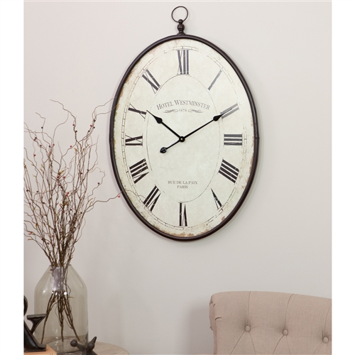 5841 - Ines Large Oval Wall Clock