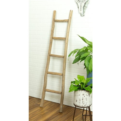 5995 - Dora 5 ft Decorative Ladder - Walnut Finish