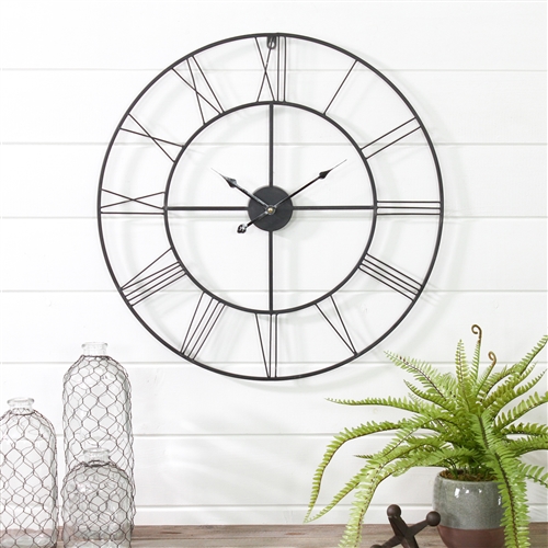 6657 - Alpin Round Metal Wall Clock