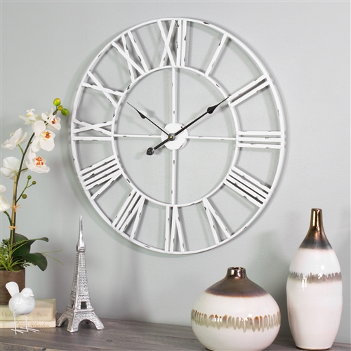 6688 - Jemina Round Metal Wall Clock
