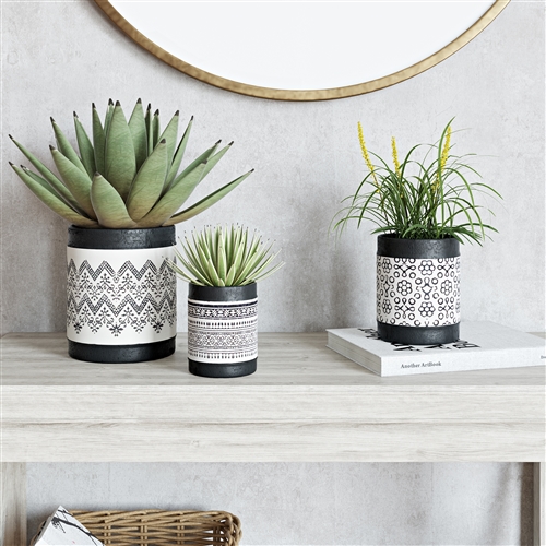 6718 - Nikos Ceramic Planters (Set of 3)
