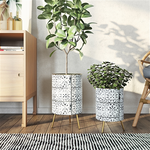 6978 - Bantu Modern Planters (Set of 2)