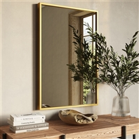 7562 - Bali Modern Rectangle Wall Mirror - 36" Gold