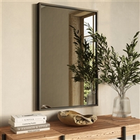 7586 - Bali Modern Rectangle Wall Mirror - 30" Gray