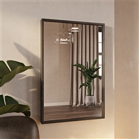 7593 - Bali Modern Rectangle Wall Mirror - 36" Gray