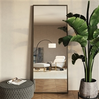 7609 - Bali Modern Floor Mirror - Gray