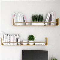 7722 - Syler Modern Wall Shelf (Set of 2) - 34" Bronze