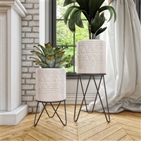 8064 - Shiloh Tall Modern Planters (Set of 2)
