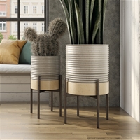 8088 - Mason Industrial Modern Planters (Set of 2)