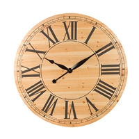 8231 - Renata Oversize Shiplap Wall Clock - Walnut