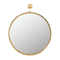 8255 - Bescott Suspended Round Wall Mirror - Gold