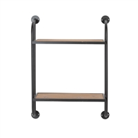 8651 - Emery Wall Shelf - 2 Shelf 18" Black