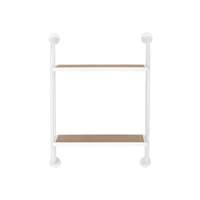8668 - Emery Wall Shelf - 2 Shelf 18" White
