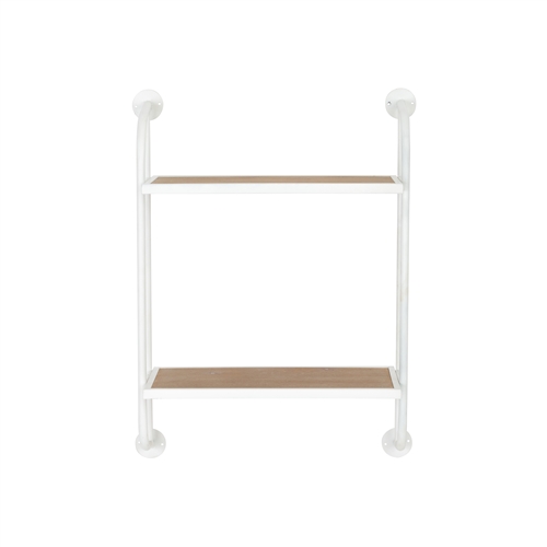 8668 - Emery Wall Shelf - 2 Shelf 18" White