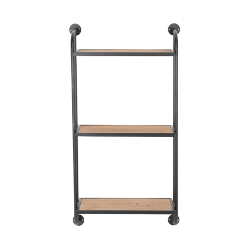 8743 - Emery Wall Shelf - 3 Shelf 18" Black