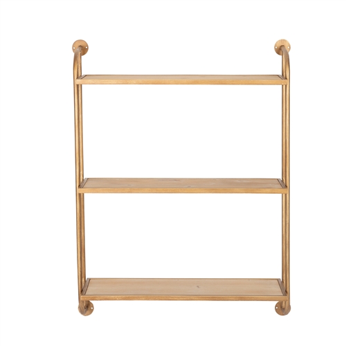 8798 - Emery Wall Shelf - 3 Shelf 26" Gold