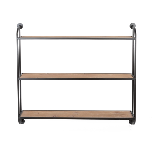 8804 - Emery Wall Shelf - 3 Shelf 38" Black