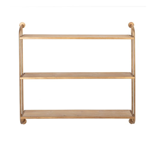 8828 - Emery Wall Shelf - 3 Shelf 38" Gold