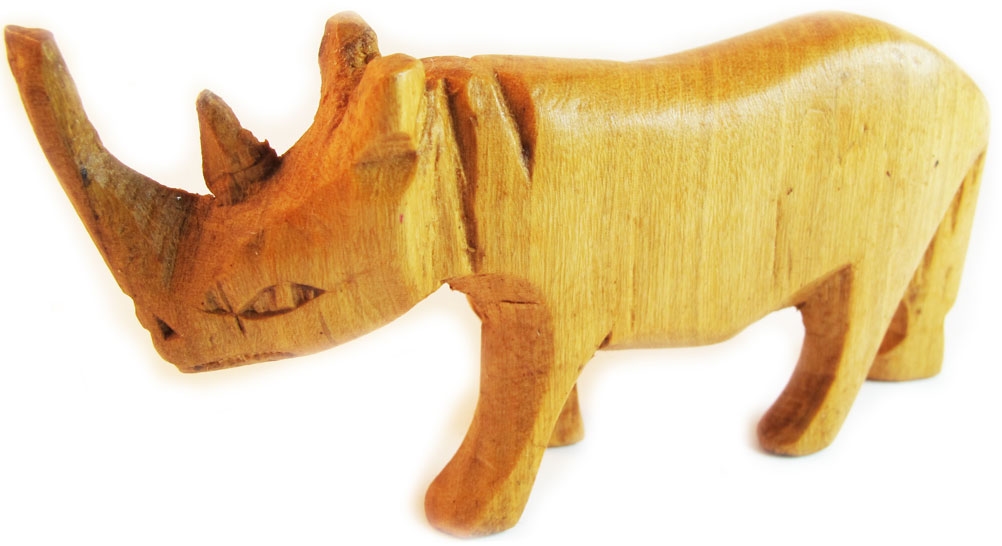 Rhino Jakaranda Wood Animal - CAAN1013