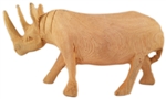 Jakaranda Wood Animal, Rhino shaped, Small sized, Natural coloured,  with None pattern - CAAN1014 (THDC50), H (3 in ); W (1.5 in ); L (6 in )