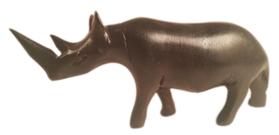Rhino Ebony Wood Animal - CAAN1365