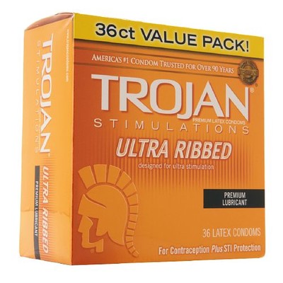 Trojan Stimulations Ultra Ribbed 36 ct