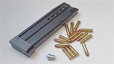 15 round | Sig Sauer 228 / 229 22LR +5 Aluminum Hi Capacity Magazine Spring Plug | magazine extension | high capacity magazine | 22lrupgrades | P229 | P229R