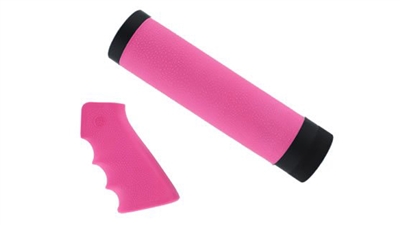 AR15 Carbine Length Pink Overmolded Free Float Forend & Grip Kit