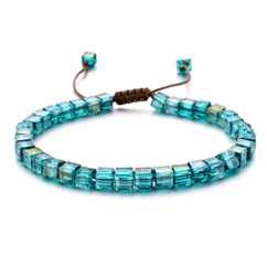 glass beaded adjustable bracelet