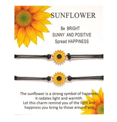 Sunflower friendship bracelet set