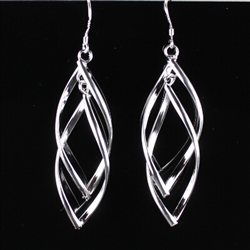 Silver twist earrings