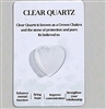Heart shaped healing stones/pocket stones with card - clear quartz