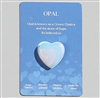 Heart shaped healing stones/pocket stones with card - opal