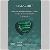 Heart shaped healing stones/pocket stones with card Malachite