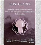 Mushroom shaped healing stones/pocket stones with card ROSE QUARTZ