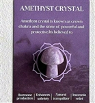 Mushroom shaped healing stones/pocket stones with card AMETHYST CRYSTAL