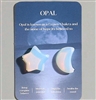 Moon and star shaped healing stones/pocket stones with card OPAL