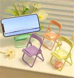 PINK folding chair cell phone holder